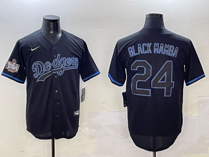 Men Los Angeles Dodgers 24 Black Mamba Black Classic Edition 2025 Nike MLB Jersey style 14